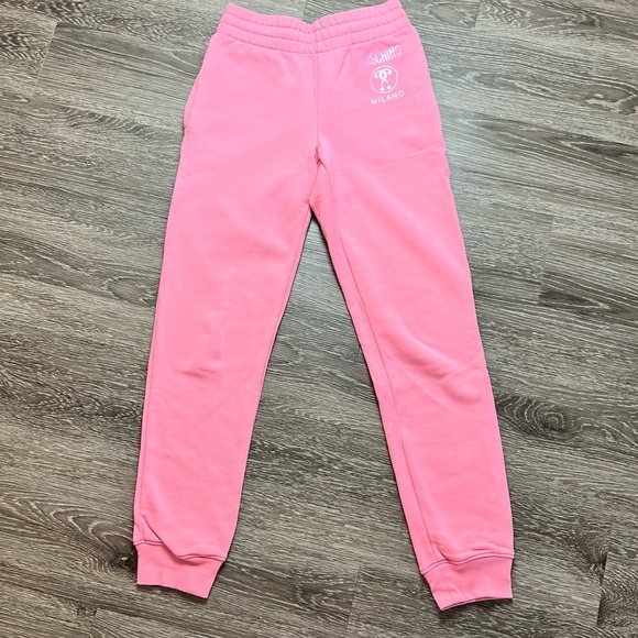 Moschino logo-print cotton sweat pants. Pink - Picture 4 of 11